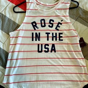 Patriotic Womens Tank- Rosé in The USA - Medium